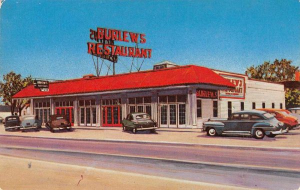 Laurence Harbor New Jersey Burlew's Restaurant Vintage Postcard JE359859