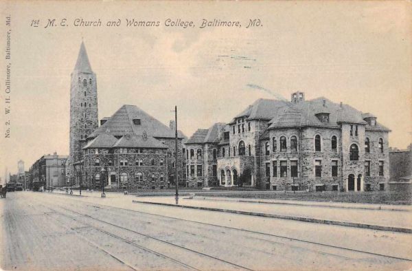 Baltimore Maryland ME Church and Womans College Vintage Postcard JE359918