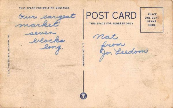 Baltimore Maryland Lexington Market Exterior Vintage Postcard JE359927 - Image 2