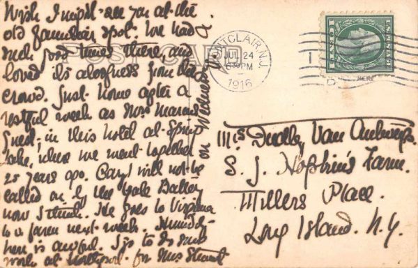 Montclair New Jersey Hotel Room Interior Real Photo Vintage Postcard JE359970 - Image 2