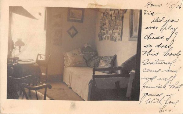 Rome New York Colgate University Pillow Dorm Room? Real Photo Postcard JF360042