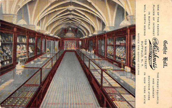 Buffalo New York Kirshner's Novelty Store Gothic Hall Postcard Dept PC JF360063