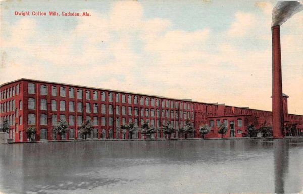 Gadsdon Alabama Dwight Cotton Mills Scenic View Vintage Postcard JF360101