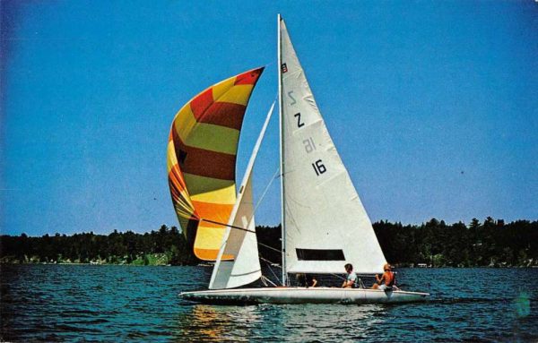 Pine River Minnesota Camp Foley Sailing Vintage Postcard JF360190