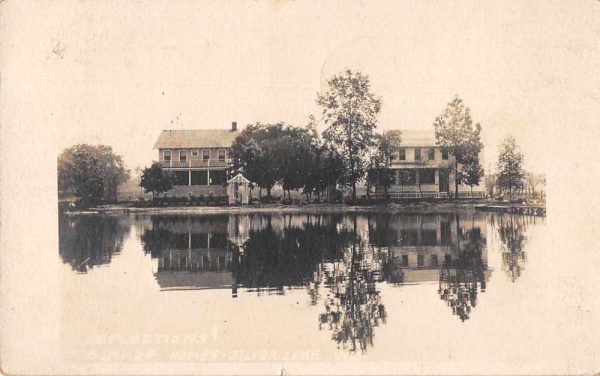 Silver Lake Wisconsin Summer Homes Real Photo Vintage Postcard JF360218