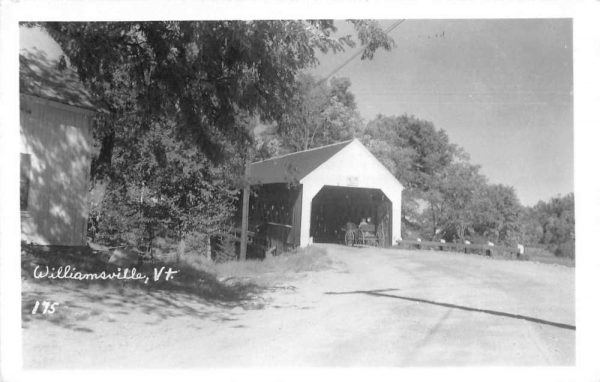 Williamsville Vermont Covered Bridge Real Photo Vintage Postcard JF360246