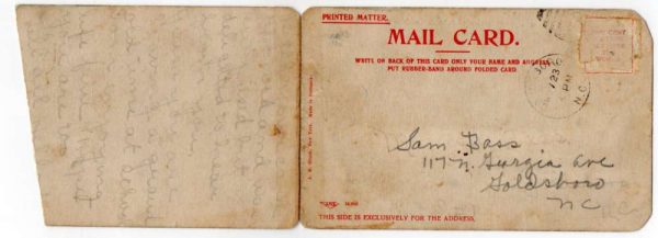 Goldsboro North Carolina Graded Schools Bi-Fold Vintage Postcard JF360289 - Image 2