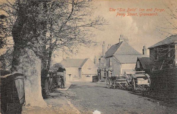 Gravesend New York Six Bells Inn and Forge Perry Street Postcard JF360349