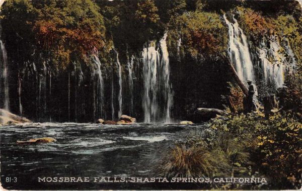 Shasta Springs California Mossbrae Falls Scenic View Vintage Postcard JF360361