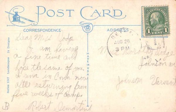 Bethel Connecticut Greetings Road Scenic Automobile Postcard JF360387 - Image 2