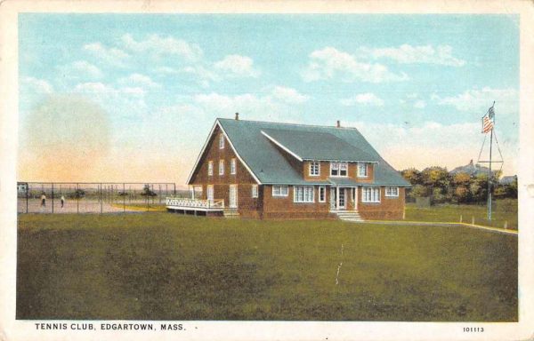 Edgartown Massachusetts Tennis Club Scenic View Vintage Postcard JF360400