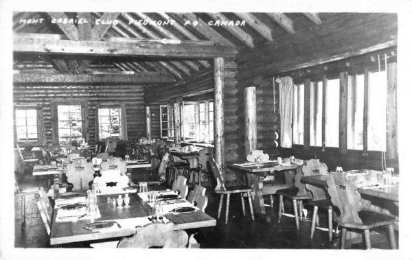 Piedmont Quebec Canada Mont Gabriel Club Dining Hall Real Photo PC JF360430