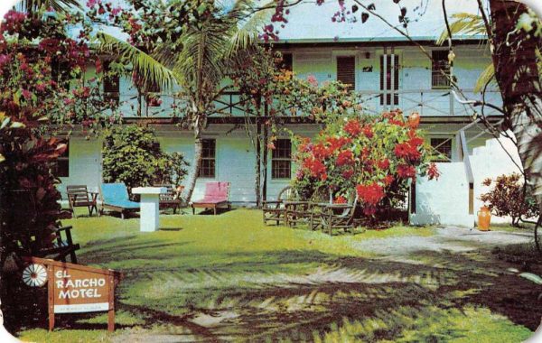 Key West Florida El Rancho Motel Vintage Postcard JF685023