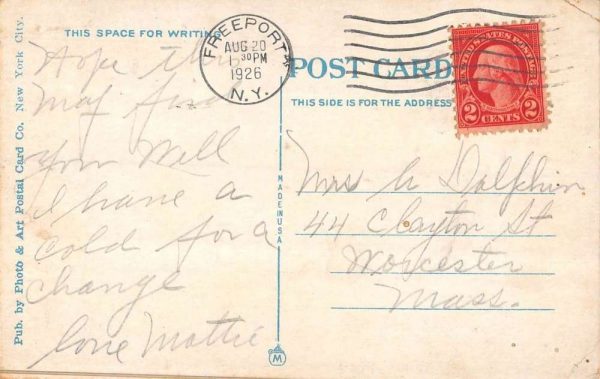 Freeport L.I. New York Catholic Church of Our Holy Redeemer antique pc ZA441296 - Image 2