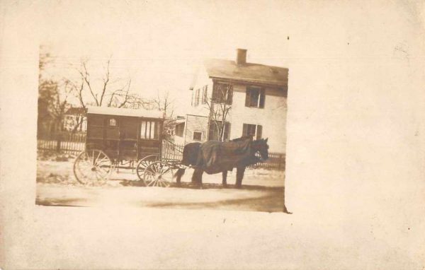 Winter Scene Carriage Horse Blanket Real Photo Vintage Postcard JF685089