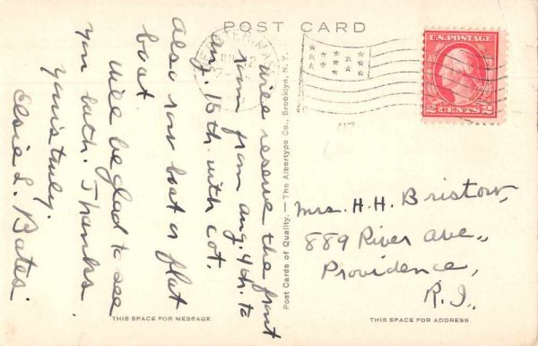 Webster Massachusetts Lake Chargoggg View from Yolande House Postcard JF685105 - Image 2