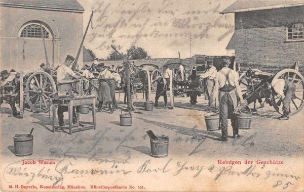 Germany Military Cleaning Guns and Weapons Vintage Postcard JF685188