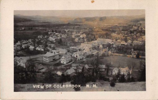 Colebrook New Hampshire Birds Eye View Real Photo Vintage Postcard JF685197