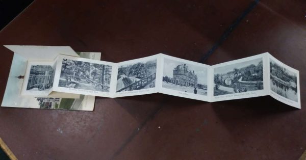 Peoria Illinois Fold Out Views Buildings Trap Door Postcard JF685315 - Image 3