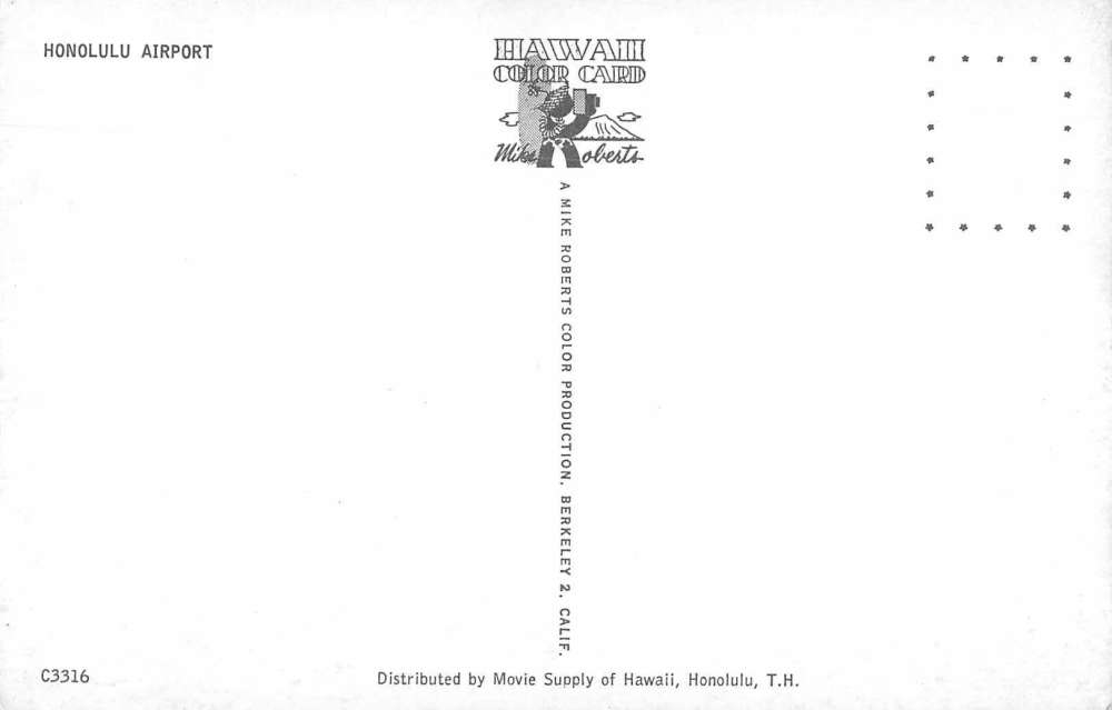 Honolulu Hawaii Honolulu Airport Vintage Postcard JF685337 - Image 2