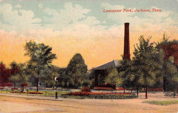 Jackson Tennessee Lancaster Park Scenic View Vintage Postcard JF685341