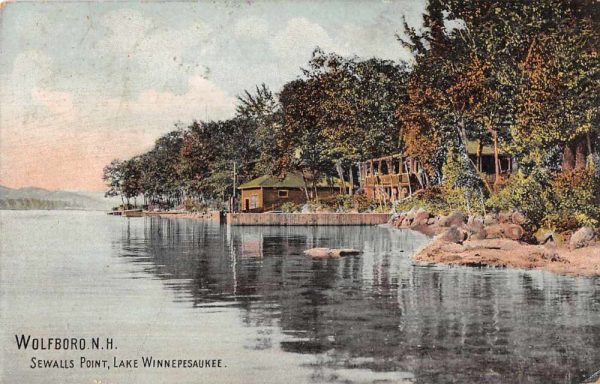 Wolfboro New Hampshire Sewalls Point Lake Winnepesaukee Postcard JF685393