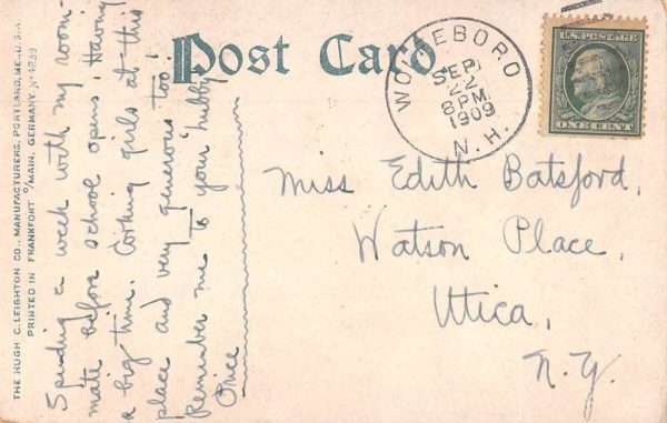 Wolfboro New Hampshire Sewalls Point Lake Winnepesaukee Postcard JF685393 - Image 2
