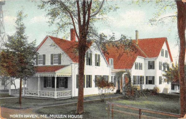 North Haven Maine Mullen House Exterior Vintage Postcard JF685398