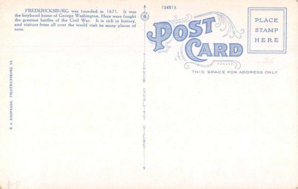 Fredericksburg Virginia Stratford Hotel Exterior Vintage Postcard JF685404 - Image 2
