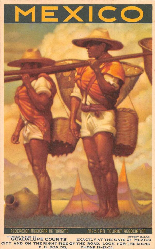 Mexico Guadelupe Courts Ad Farmers Mexican Tourism Vintage Postcard JF685424