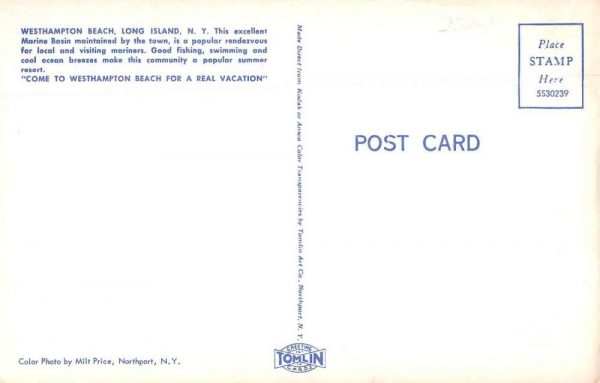 Washington Beach Long Island New York Harbor View Vintage Postcard JF685439 - Image 2