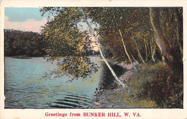 Bunker Hill West Virginia Greetings Water Front Vintage Postcard JF685454