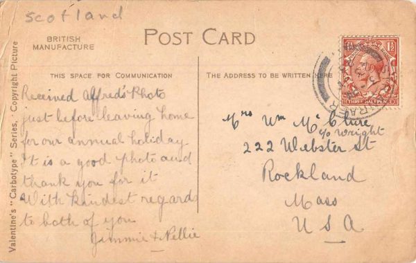 Stranraer Scotland View from the Harbor Vintage Postcard JF685458 - Image 2