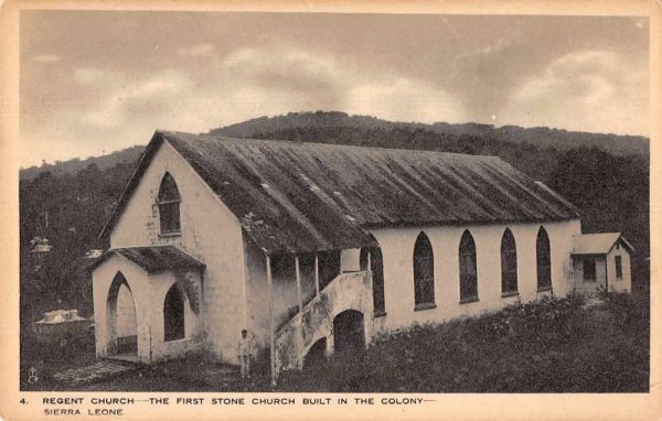 Sierra Leone West Africa First Stone Church Tuck Vintage Postcard JF685489
