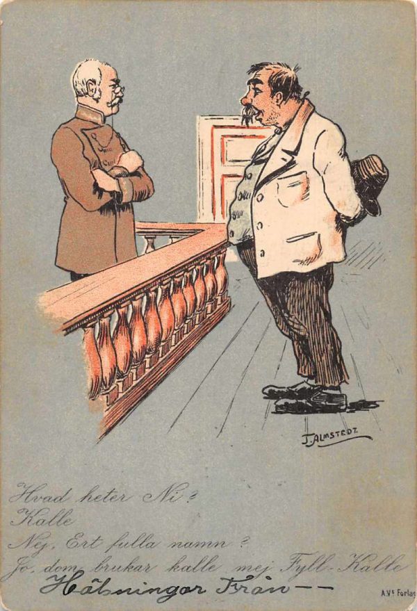 Greetings Military General Courtroom? Comic Vintage Postcard JF685501