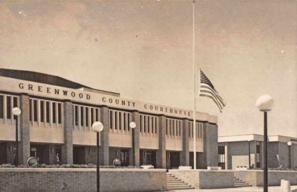Greenwood South Carolina Courthouse Real Photo Vintage Postcard JF685524