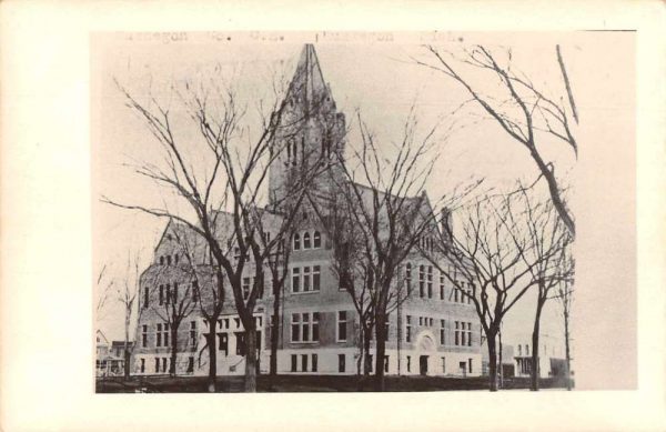 Muskegon Michigan Court House Real Photo Vintage Postcard JF685558