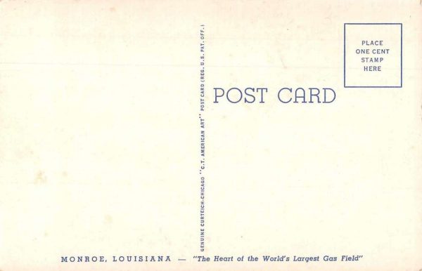 Monroe Louisiana Conway Memorial Charity Hospital Vintage Postcard JF685643 - Image 2