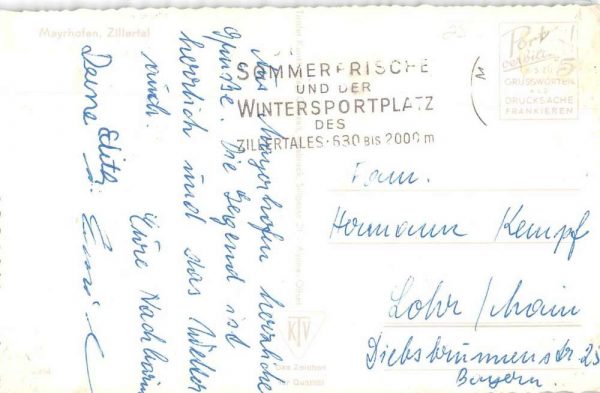 Mayrhofen Austria Zillertal Railroad Real Photo Vintage Postcard JF685672 - Image 2