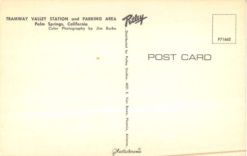 Palm Springs California Tramway Valley Station parking area vintage pc ZA441429 - Image 2