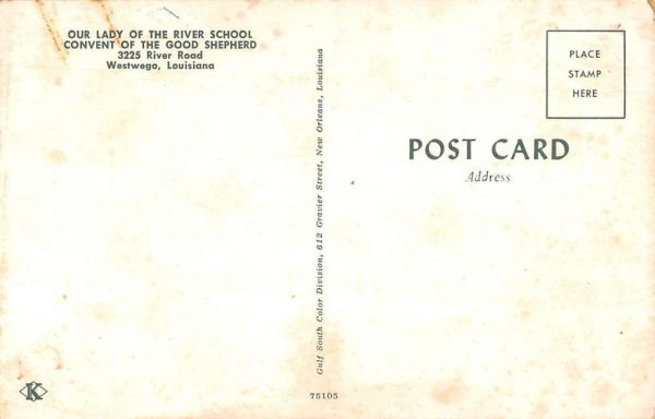Westwego Louisiana air view Our Lady of the River School vintage pc ZA441467 - Image 2