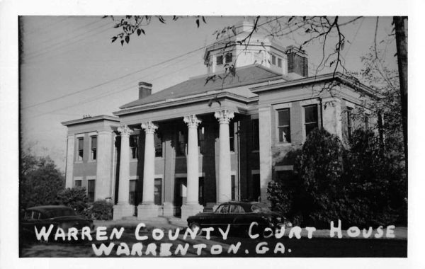 Warrenton Georgia Court House Real Photo Vintage Postcard JF685696