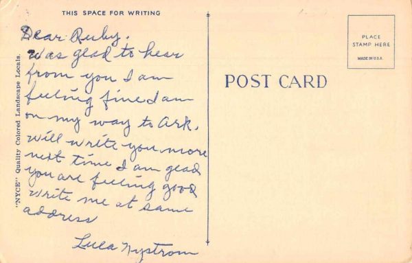 Delhi Louisiana Greetings Scenic View Road Postcard JF685718 - Image 2