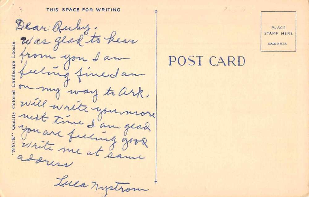 Delhi Louisiana Greetings Scenic View Road Postcard JF685718 - Image 2