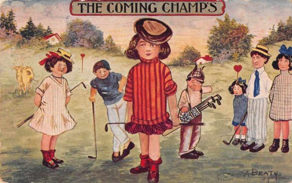 Children Golf "The Coming Champs" Sports Vintage Postcard JF685736
