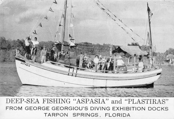 Tarpon Springs Florida Deep Sea Fishing Aspasia Plastiras Postcard JF685752
