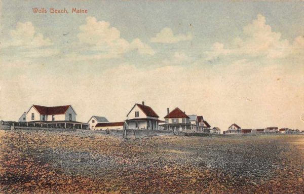 Wells Beach Maine Residences Scenic View Vintage Postcard JF685757