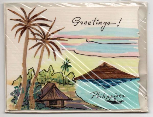 Philippines Greetings Hand Made Painted Vintage Postcard JF685777