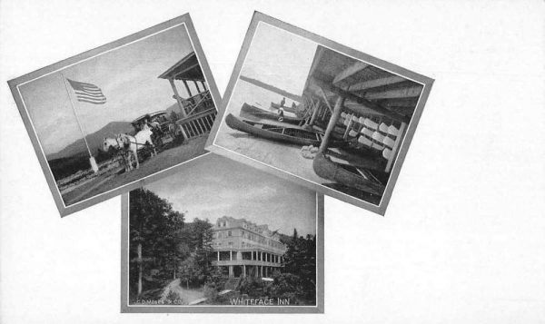 Lake Placid New York Whiteface Inn Boat House Canoes Private Mail PC JF685786