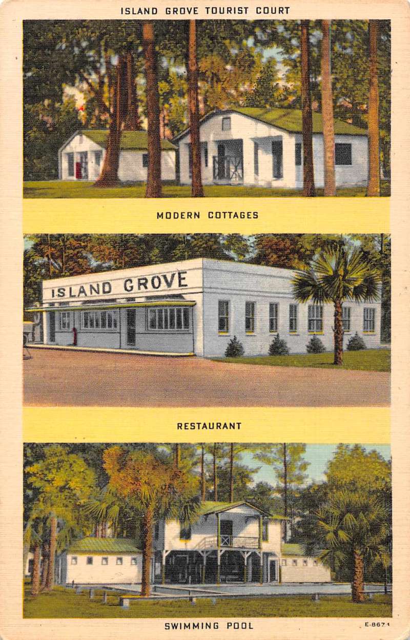Waverly Island Grove Tourist Court Vintage Postcard JF685872